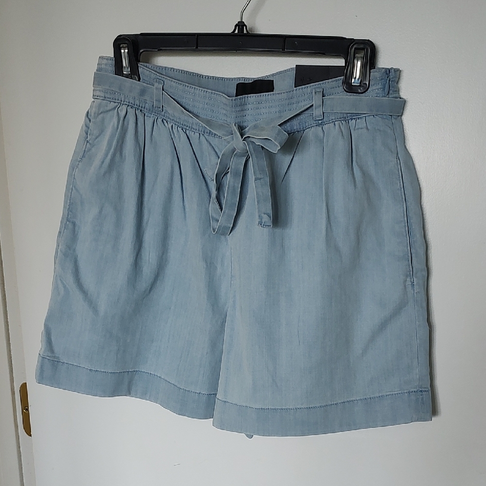 White House Black Market High Waist Light Blue Shorts